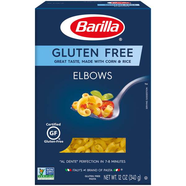Elbows Gluten Free Barilla USA 12 Ounce Size - 8 Per Case.