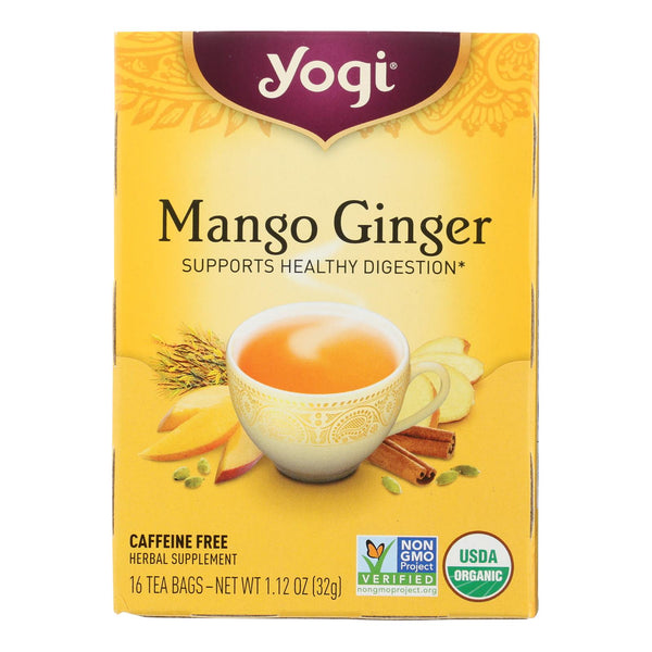 Yogi Tea - Organic - Mango Ginger - Case of 6 - 16 BAG