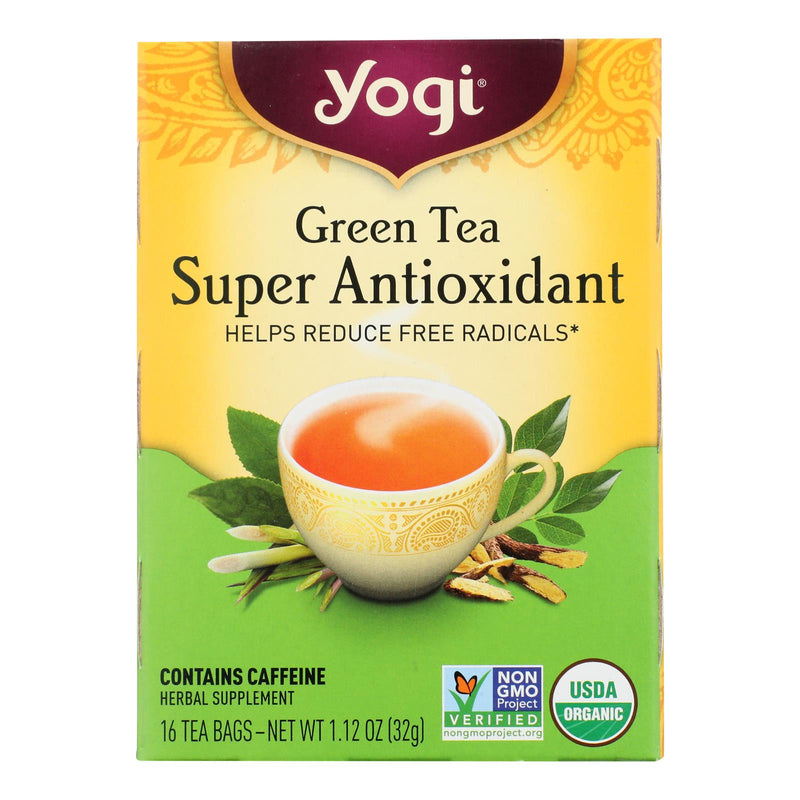 Yogi Green Tea Super Anti-Oxidant - 16 Tea Bags - Case of 6