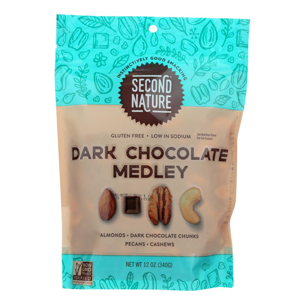 Second Nature - Nut Medley Dark Chocolate - Case of 6-12 Ounce