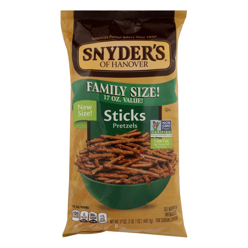 Snyder's Of Hanover - Pretzel Sticks Family Size - Case of 6 - 17 Ounce