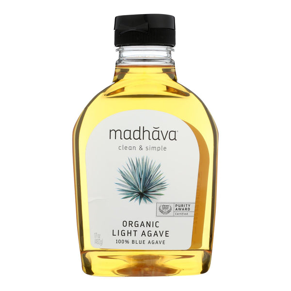 Madhava Honey - Agave Nectar Golden Lt - Case of 6 - 17 Ounce