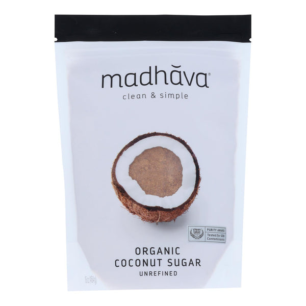 Madhava Honey Organic Coconut Sugar - Case of 6 - 16 Ounce.