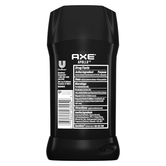 Axe Invisible Solid Deodorant Apollo 2.7 Ounce Size - 12 Per Case.