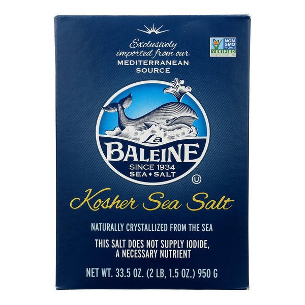 La Baleine Sea Salt - Kosher Sea Salt - Case of 9-33.5 Ounce