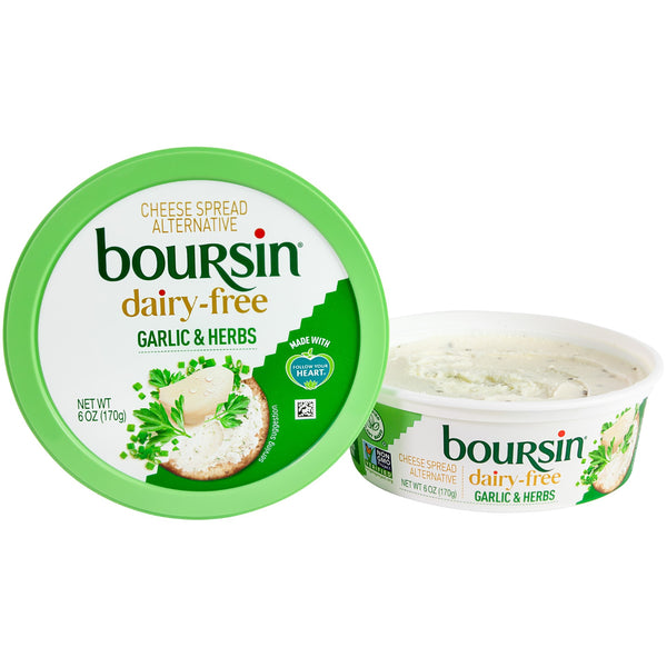 Boursin Dairy Free Garlic & Herb Cup 6 Ounce Size - 6 Per Case.