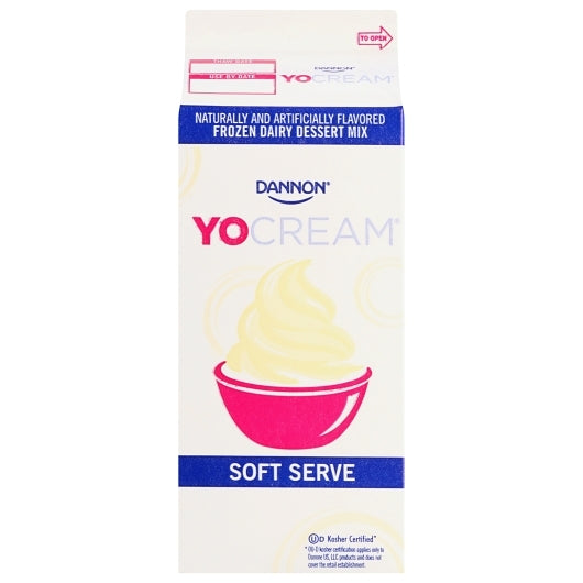 Yocream Frozen Custard Vanilla Cream Soft Serve Mix Premium Frozen Custard, 64 Ounces, 1 Per Case