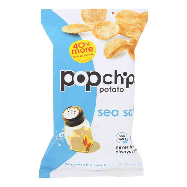 Popchips Potato Chip - Sea Salt - Case of 12 - 5 Ounce