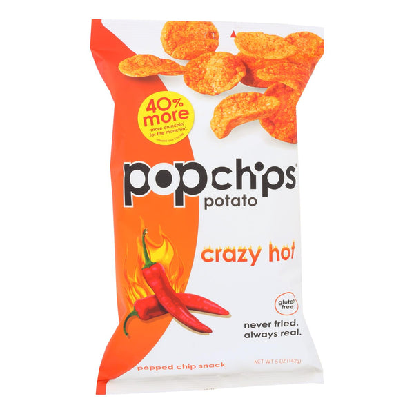 Popchips Potato Chip - Crazy Hot - Case of 12 - 5 Ounce