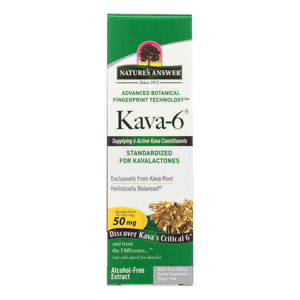 Nature's Answer - Kava 6 Extract - Alcohol Free - 1 Ounce