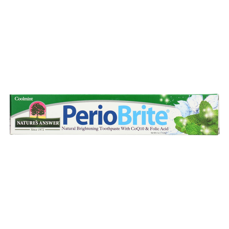 Nature's Answer - PerioBrite Toothpaste Cool Mint - 4 Ounce