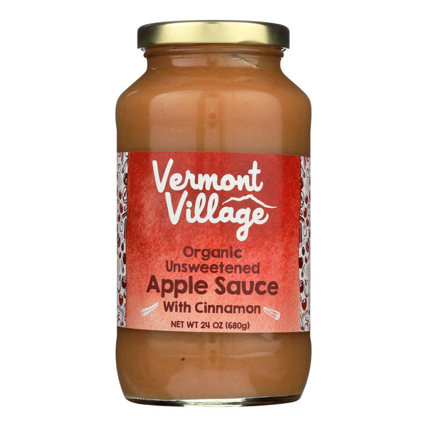 Vermont Village Organic Applesauce - Cinnamon - Case of 6 - 24 Ounce.
