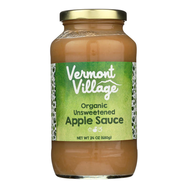 Vermont Village Organic Applesauce - Unsweetened - Case of 6 - 24 Ounce.