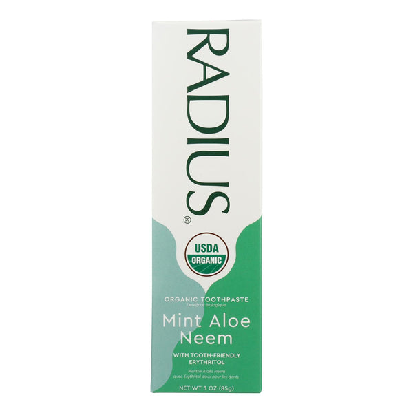 Radius Whitening Mint Aloe Neem Toothpaste  - 1 Each - 3 Ounce