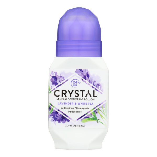 Crystal Essence Roll On Deodorant Lavender and White Tea - 2.25 fl Ounce