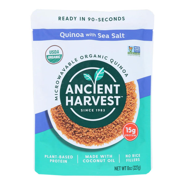 Ancient Harvest Organic Quinoa - with Sea Salt - Case of 12 - 8 Ounce