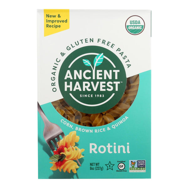 Ancient Harvest Organic Gluten Free Quinoa Supergrain Pasta - Rotelle - Case of 12 - 8 Ounce