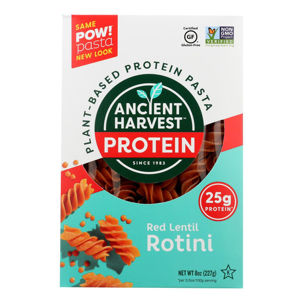 Ancient Harvest Pasta - Supergrain - Red Lentil and Quinoa Rotelle - Gluten Free - 8 Ounce - case of 6