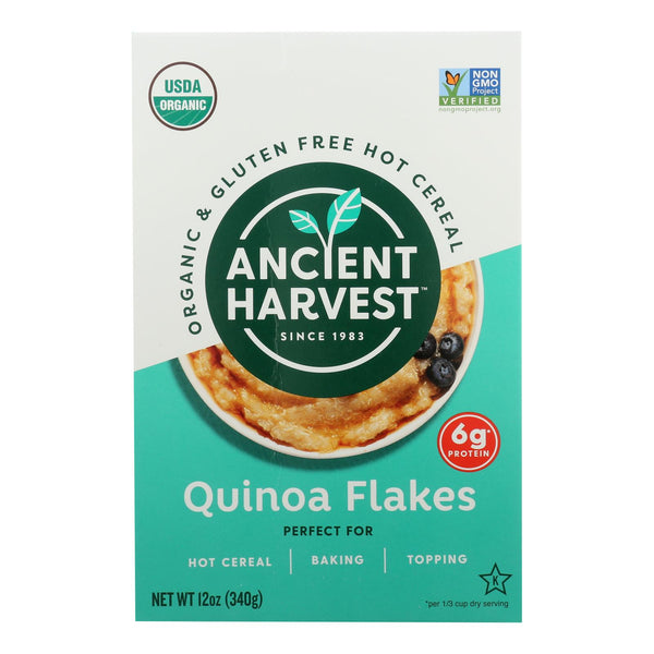 Ancient Harvest Organic Hot Cereal - Quinoa Flakes - Case of 12 - 12 Ounce