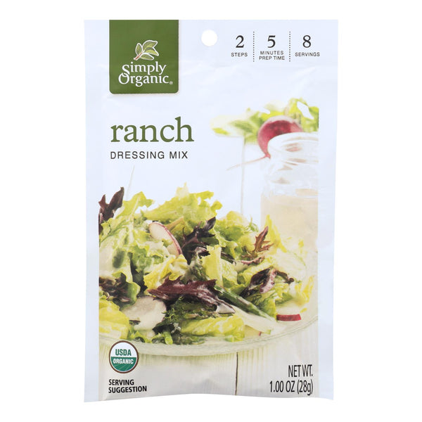 Simply Organic Ranch Salad Dressing Mix - Case of 12 - 1 Ounce.