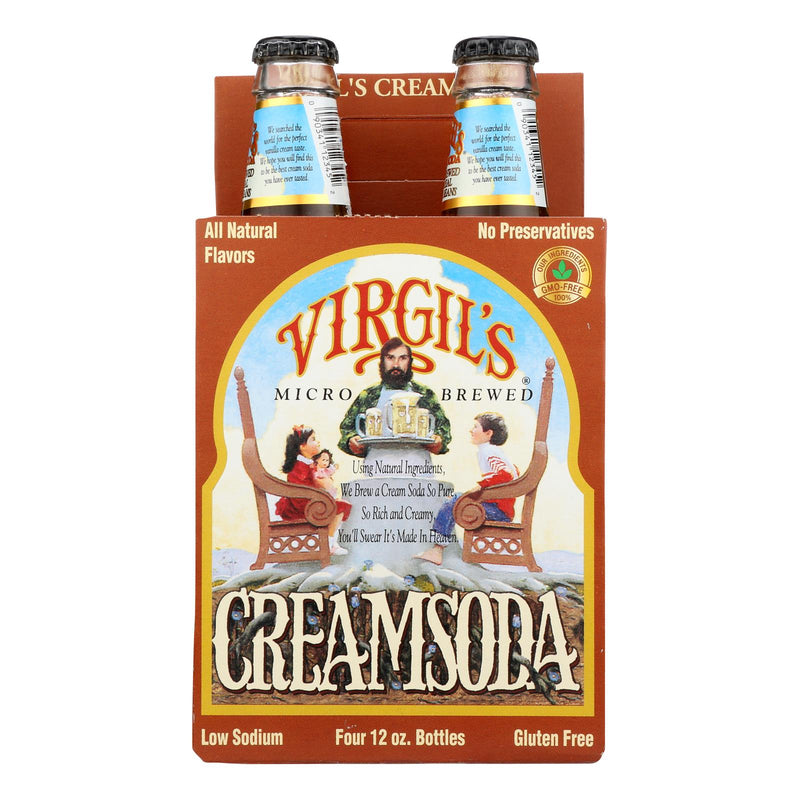 Virgil's Rootbeer Cream Soda - Cream - Case of 6 - 12 Fl Ounce.