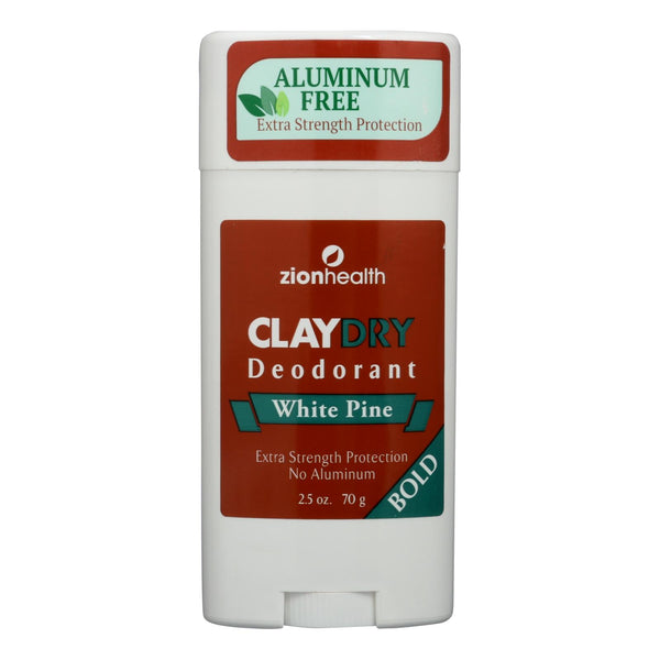 Zion Health Claydry Silk Deodorant - White Pine - 2.5 Ounce