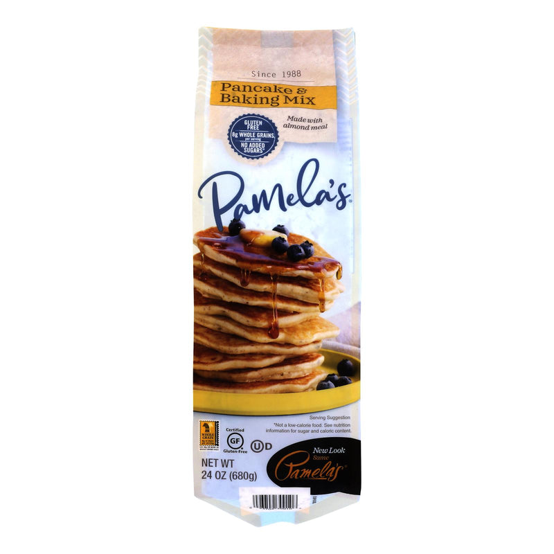 Pamela's Products - Baking and Pancake Mix - Wheat and Gluten Free - Case of 6 - 24 Ounce.