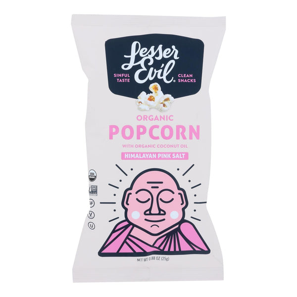 Lesser Evil Popcorn - Organic - Himalayan Pink - .88 Ounce - case of 18