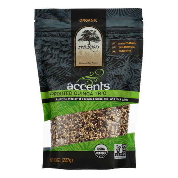 Truroots Organic Trio Quinoa - Accents Sprouted - Case of 6 - 8 Ounce.