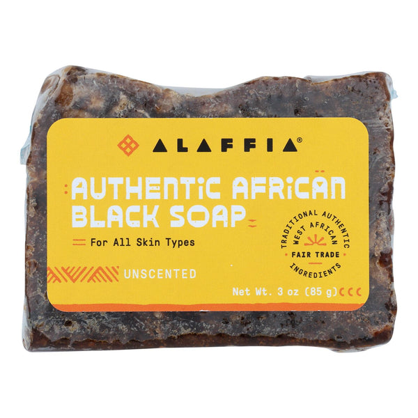 Alaffia - African Black Soap - Unscented - 3 Ounce.