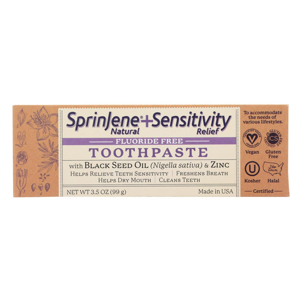 Sprinjene Natural - Toothpaste Senstv W/o Fl - 1 Each - 3.5 Ounce