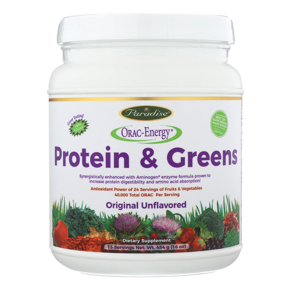 Paradise Herbs Orac Energy Protein Greens - 16 Ounce