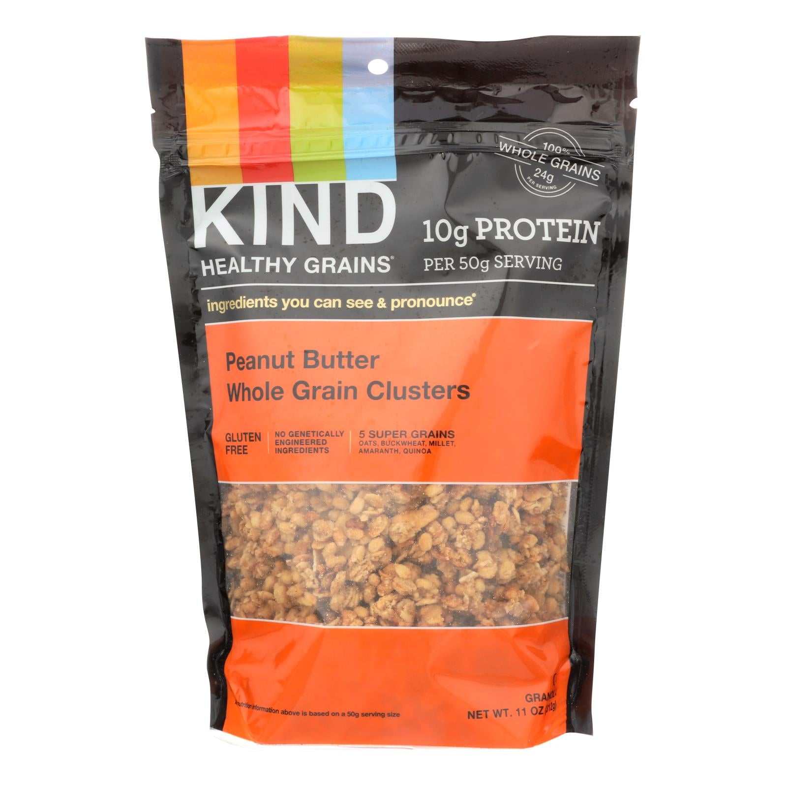 Kind Healthy Grains Peanut Butter Whole Grain Clusters - 11 Ounce - Case of 6
