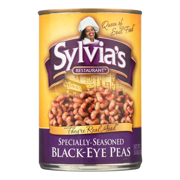 Sylvia's Black Eye Peas - Seasoned - Case of 12 - 15 Ounce.