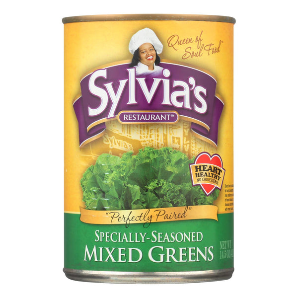 Sylvia's Mixed Greens - Case of 12 - 14.5 Ounce.