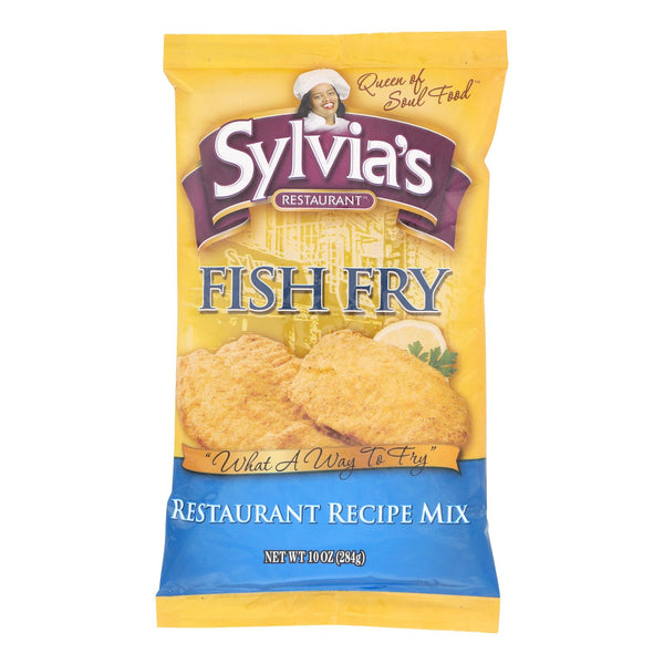Sylvia's Fish Fry Mix - Case of 9 - 10 Ounce.