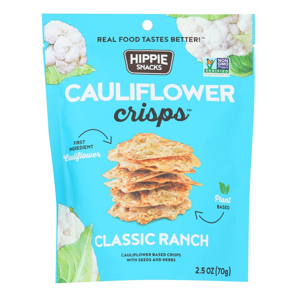 Hippie Snacks - Cauliflower Crsps Ranch - Case of 8-2.5 Ounce
