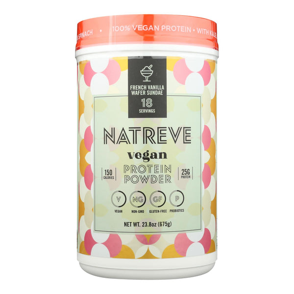 Natreve - Protein Powder French Vanilla Sndae - Case of 4-23.8 Ounce