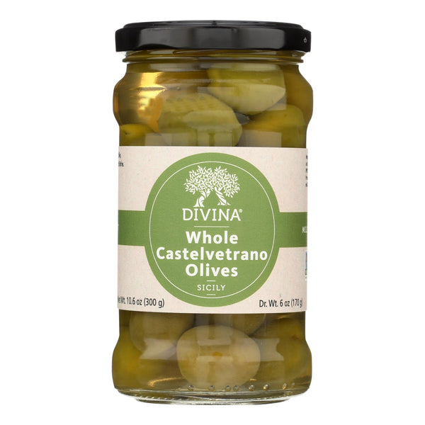 Divina - Castelvetrano Olives - Case of 6 - 10.2 Ounce.