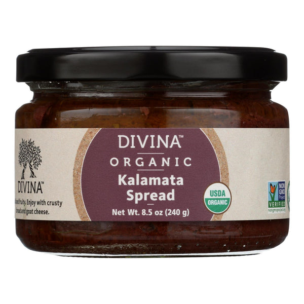 Divina - Organic Kalamata Olive Spread - Case of 6 - 8.5 Ounce.