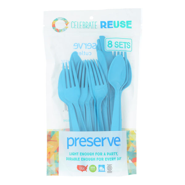 Preserve - Cutlery Hvy Duty Aqua - Case of 12 - 24 Count