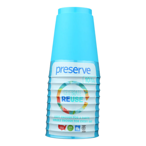 Preserve - Cups 16Ounce On The Go Aqua - Case of 12 - 10 Count