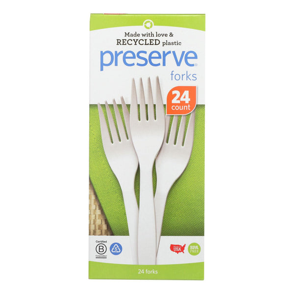 Preserve - Cutlery Fork Medium Wght Wht - Case of 12 - 24 Count