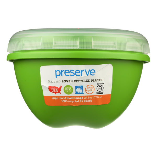Preserve Large Food Storage Container - Green - Case of 12 - 25.5 Ounce