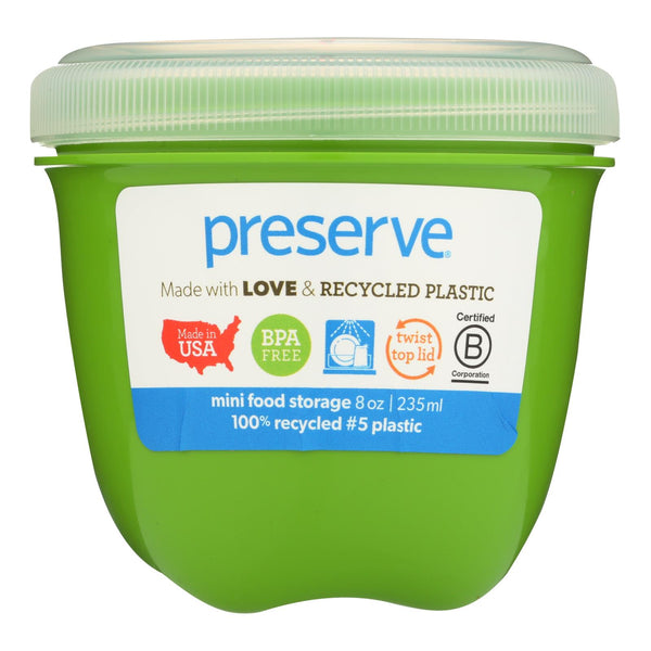 Preserve Mini Food Storage Container - Apple Green - Case of 12 - 8 Ounce