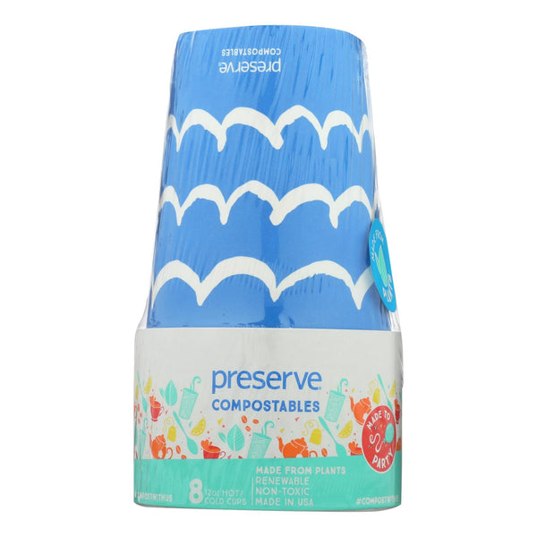 Preserve - Cups Hot Compo Blue - Case of 12 - 8 Count