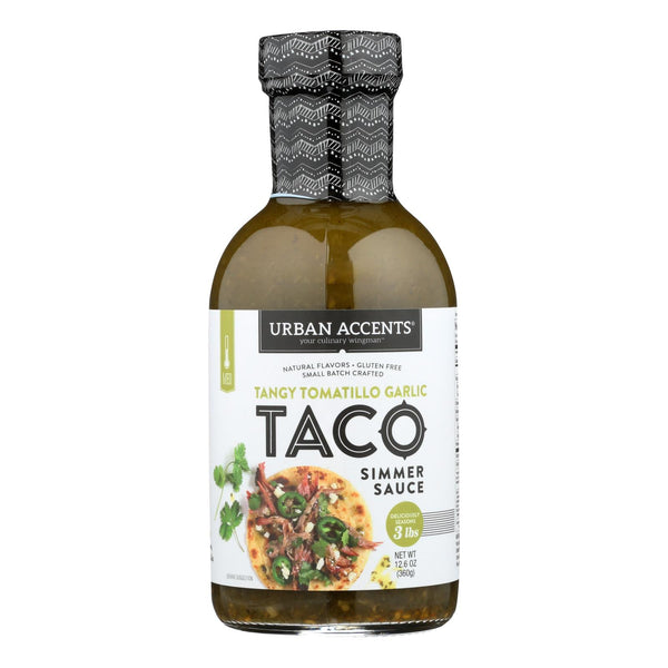 Urban Accents Tangy Tomatillo Garlic Taco Sauce  - Case of 6 - 12.6 Ounce