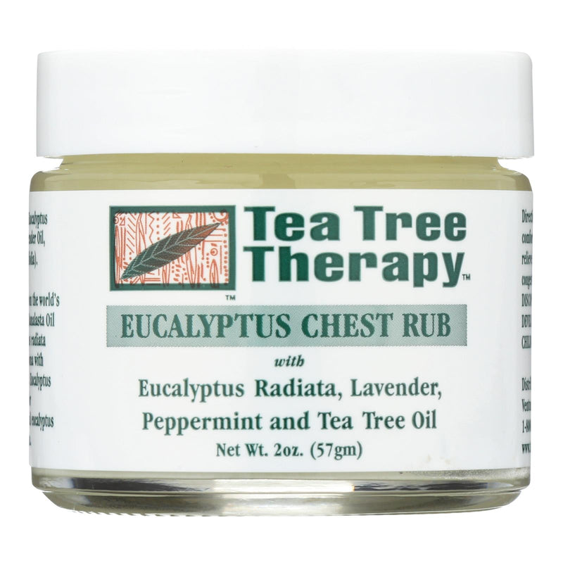 Tea Tree Therapy Eucalyptus Chest Rub Eucalyptus Australiana Lavender Peppermint and Tea Tree Oil - 2 Ounce