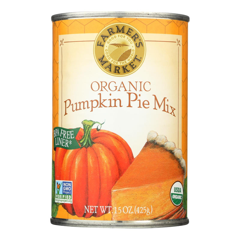 Farmer's Market Organic Pumpkin - Pie Mix - Case of 12 - 15 Ounce.