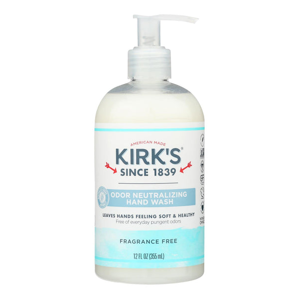 Kirk's Natural - Hand Soap Fragrance Free - 12 Fluid Ounce